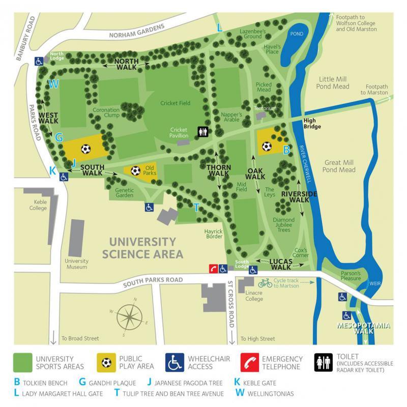 University Parks Map