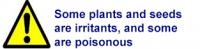 Some plants and seeds are irritants, and some are poisonous